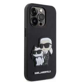   Apple iPhone 13 Pro tok, Karl Lagerfeld PU Saffiano Karl and Choupette NFT , fekete