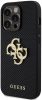 Apple iPhone 12 / 12 Pro tok, Guess Pu Perforated 4G Glitter Metal Logo - fekete