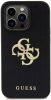 Apple iPhone 12 / 12 Pro tok, Guess Pu Perforated 4G Glitter Metal Logo - fekete