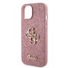 Apple iPhone 12 / 12 Pro tok, Guess Pu Fixed Glitter Big 4G Metal Logo - pink