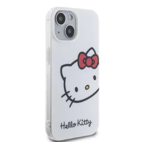   Hello Kitty IML Head Logo Case for Apple iPhone 15 Pro tok,  - fehér