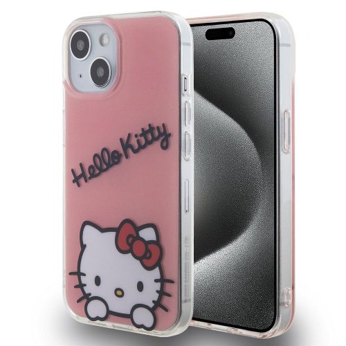 Hello Kitty IML Daydreaming Logo Case for iPhone 15 Pro tok  - pink