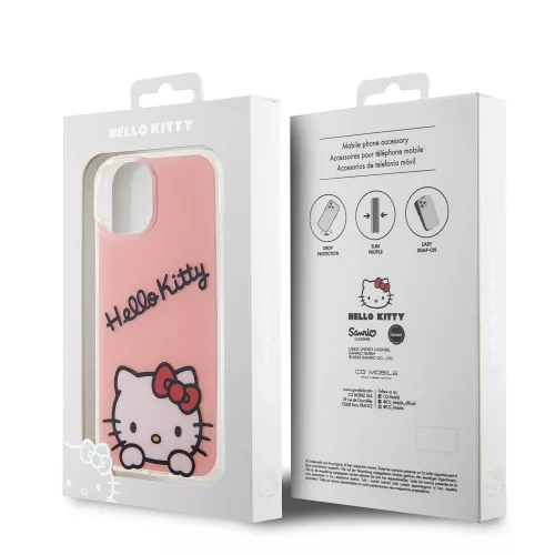 Hello Kitty IML Daydreaming Logo Case for Apple iPhone 15 Pro tok,   - pink
