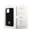 Apple iPhone 12 Pro Max tok, Guess Rhinestones Triangle Metal Logo - fekete