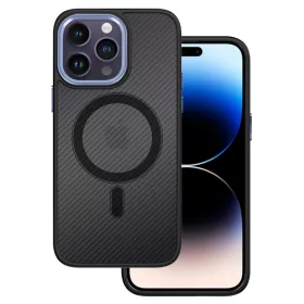   Apple iPhone 15 Pro Max tok, Magnetic Carbon  fekete-lila Magsafe