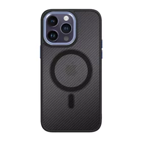   Apple iPhone 15 Pro Max tok, Magnetic Carbon  fekete-lila Magsafe