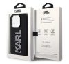 Apple iPhone 15 Pro Max tok, Karl Lagerfeld 3D Rubber Glitter Logo -  fekete