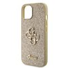 Apple iPhone 15 Pro tok, Guess PU Fixed Glitter 4G Metal Logo - arany