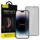 iPhone 12 / 12 Pro Privacy kijelzővédő üvegfólia fekete