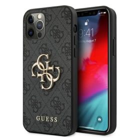 Guess PU 4G Metal Logo tok, iPhone 11 - szürke