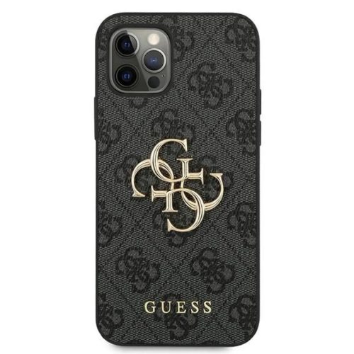 Guess PU 4G Metal Logo tok, iPhone 11 - szürke