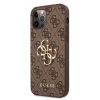 Guess PU 4G Metal Logo tok, iPhone 11 - barna