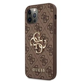 Guess PU 4G Metal Logo tok, iPhone 11 - barna
