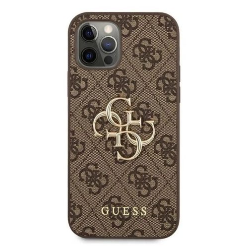 Guess PU 4G Metal Logo tok, iPhone 11 - barna