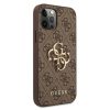 Guess PU 4G Metal Logo tok, iPhone 11 - barna