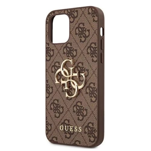 Guess PU 4G Metal Logo tok, iPhone 11 - barna