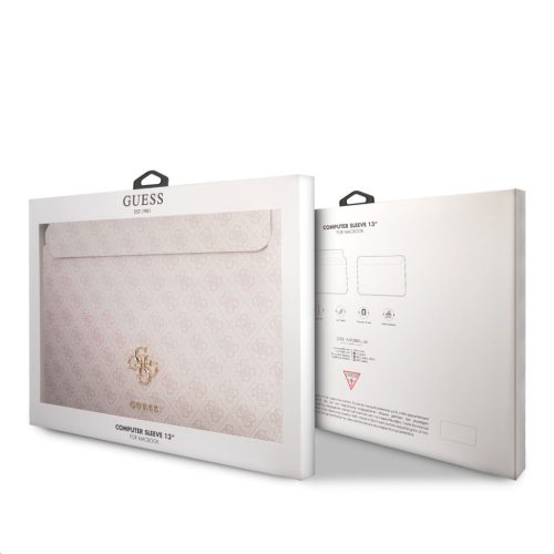 Guess PU 4G Metal Logo Computer Sleeve 13" Pink