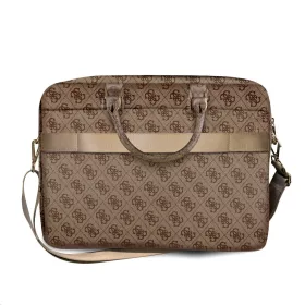   Guess PU 4G Metal Logo Computer Bag 15/16" Brown - barna