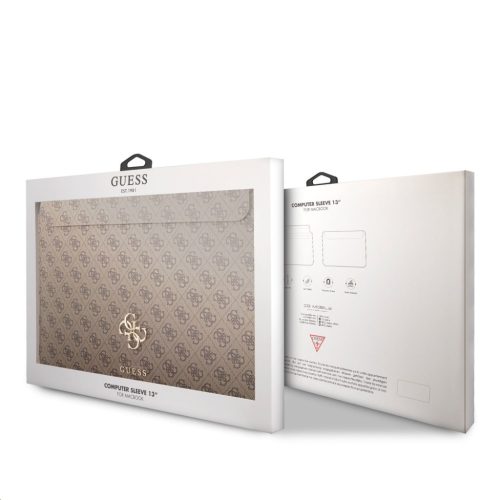Guess PU 4G Metal Logo Computer Sleeve 13" Brown