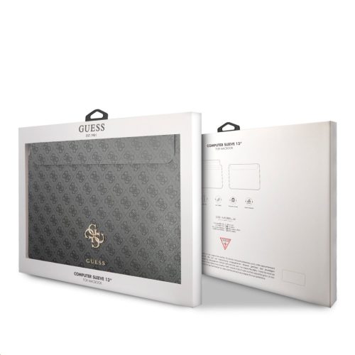 Guess PU 4G Metal Logo Computer Sleeve 13" Grey