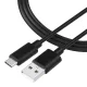 Tactical Smooth Thread kábel, USB-A/USB-C  1m - fekete