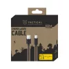 Tactical Smooth Thread kábel, USB-A/USB-C  1m - fekete