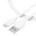 Tactical Smooth Thread kábel, USB-A/Lightning 0.3m - fehér