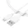 Tactical Smooth Thread kábel, USB-A/Lightning 2m - fehér