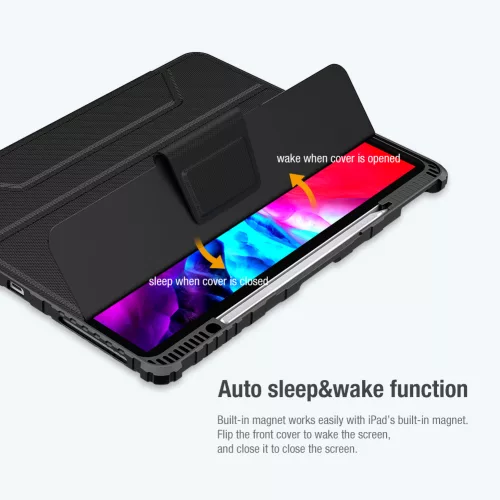 Nillkin Bumper PRO Protective Stand tok – Apple iPad Pro 12.9 2020/21/22/ Air 13 (2024/25/26) – fekete