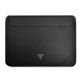   Guess Saffiano Triangle Metal Logo Computer Sleeve 13/14" Black
