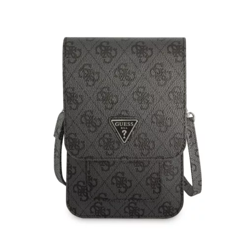 Guess PU 4G Triangle Logo telefon táska – fekete