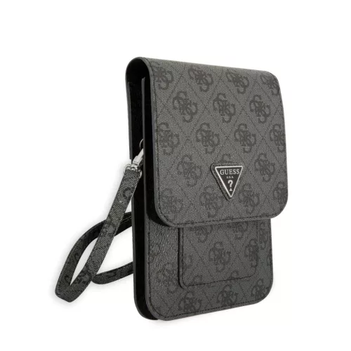 Guess PU 4G Triangle Logo telefon táska – fekete
