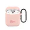 Lacoste Liquid Silicone Glossy Printing Logo AirPods tok – AirPods 1/2 – Rózsaszín