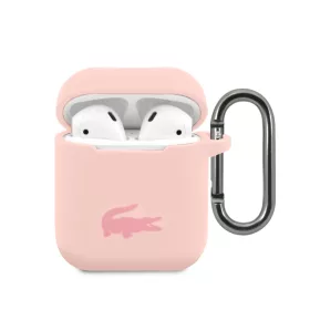  Lacoste Liquid Silicone Glossy Printing Logo AirPods tok – AirPods 1/2 – Rózsaszín