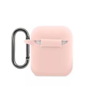   Lacoste Liquid Silicone Glossy Printing Logo AirPods tok – AirPods 1/2 – Rózsaszín