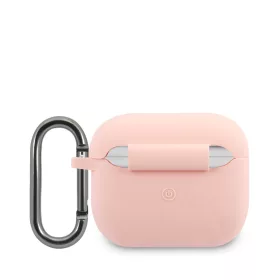   Lacoste Liquid Silicone Glossy Printing Logo AirPods tok – AirPods 3 – Rózsaszín