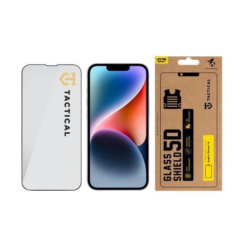 Tactical Glass Shield 5D üvegfólia – iPhone 13 / 13 Pro / 14 / 16e / 17e – Fekete