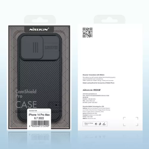 Nillkin CamShield PRO tok Apple iPhone 14 Pro Max készülékhez – Fekete