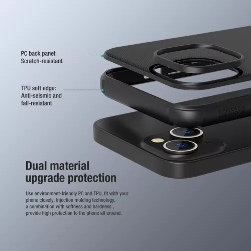 Nillkin Super Frosted PRO Magnetic tok Apple iPhone 13/14 készülékhez – Fekete