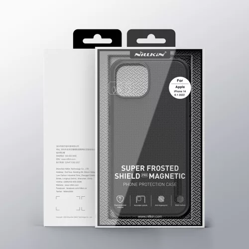 Nillkin Super Frosted PRO Magnetic tok Apple iPhone 13/14 készülékhez – Fekete