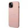 Guess PU Leather Saffiano tok, iPhone 14 Plus - rózsaszín