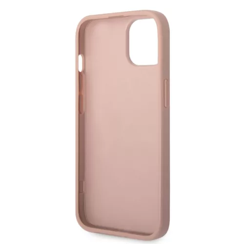 Guess PU Leather Saffiano tok, iPhone 14 Plus - rózsaszín