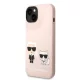 Karl Lagerfeld MagSafe Liquid Silicone Karl and Choupette iPhone 14 Plus tok – rózsaszín