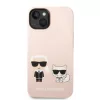 Karl Lagerfeld MagSafe Liquid Silicone Karl and Choupette iPhone 14 Plus tok – rózsaszín