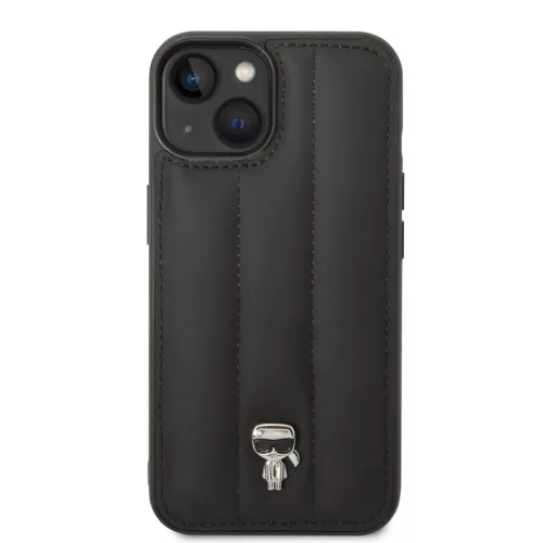 Karl Lagerfeld Quilted Puffy Ikonik Logo iPhone 14 Plus tok – fekete