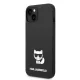Karl Lagerfeld Liquid Silicone Choupette iPhone 14 Plus tok – fekete