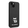 Karl Lagerfeld Liquid Silicone Choupette iPhone 14 Plus tok – fekete