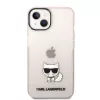 Karl Lagerfeld Choupette Logo iPhone 14 Plus tok – rózsaszín