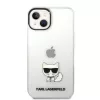 Karl Lagerfeld Choupette Logo iPhone 14 Plus tok – átlátszó