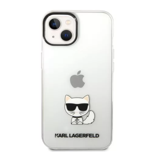 Karl Lagerfeld Choupette Logo iPhone 14 Plus tok – átlátszó